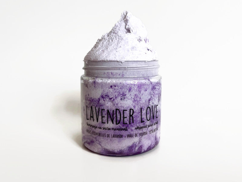 LAVENDER LOVE. Savon exfoliant fouetté