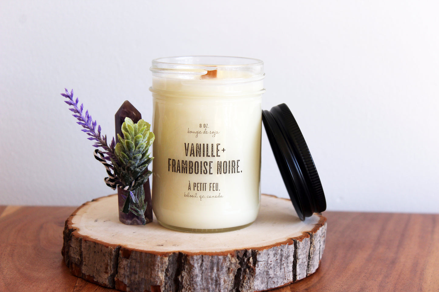 VANILLA + BLACK RASPBERRY.