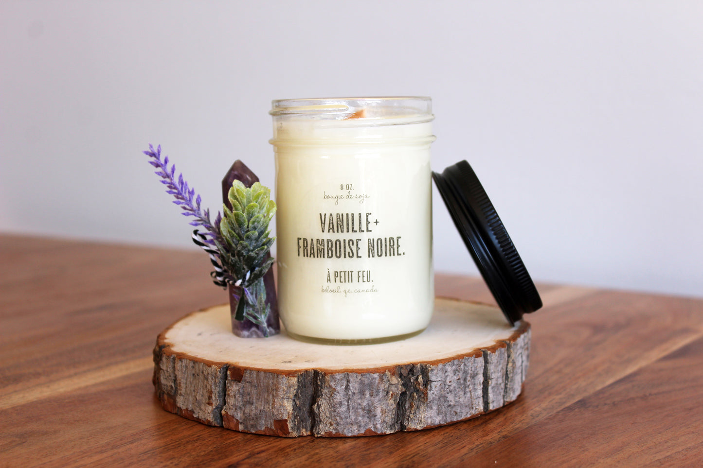VANILLA + BLACK RASPBERRY.