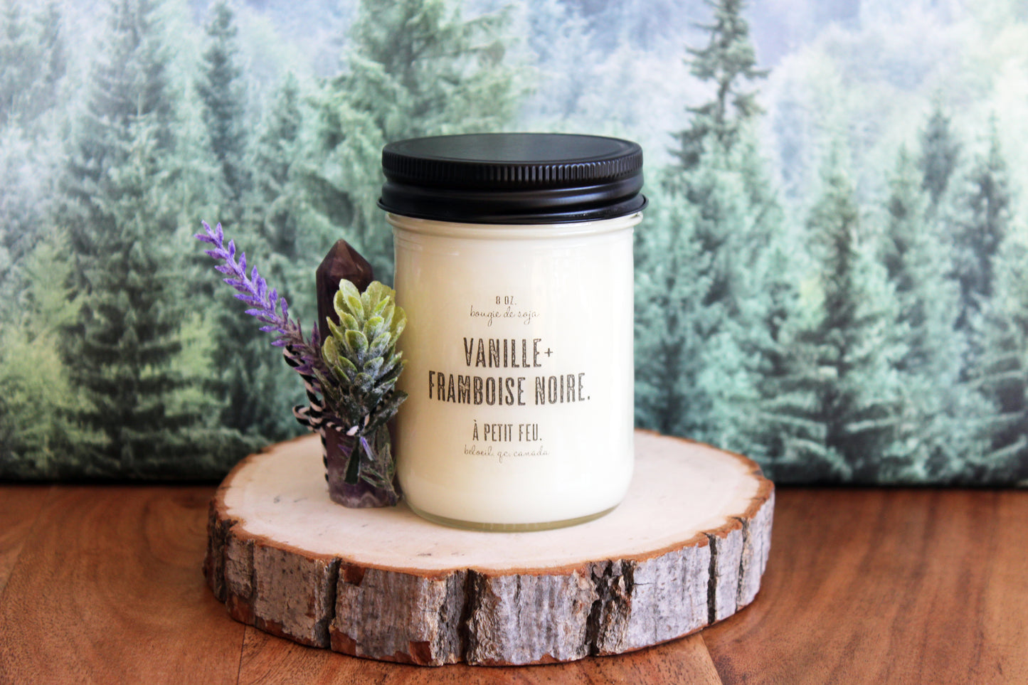 VANILLA + BLACK RASPBERRY.