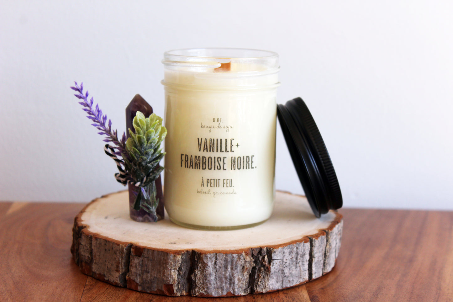 VANILLA + BLACK RASPBERRY.