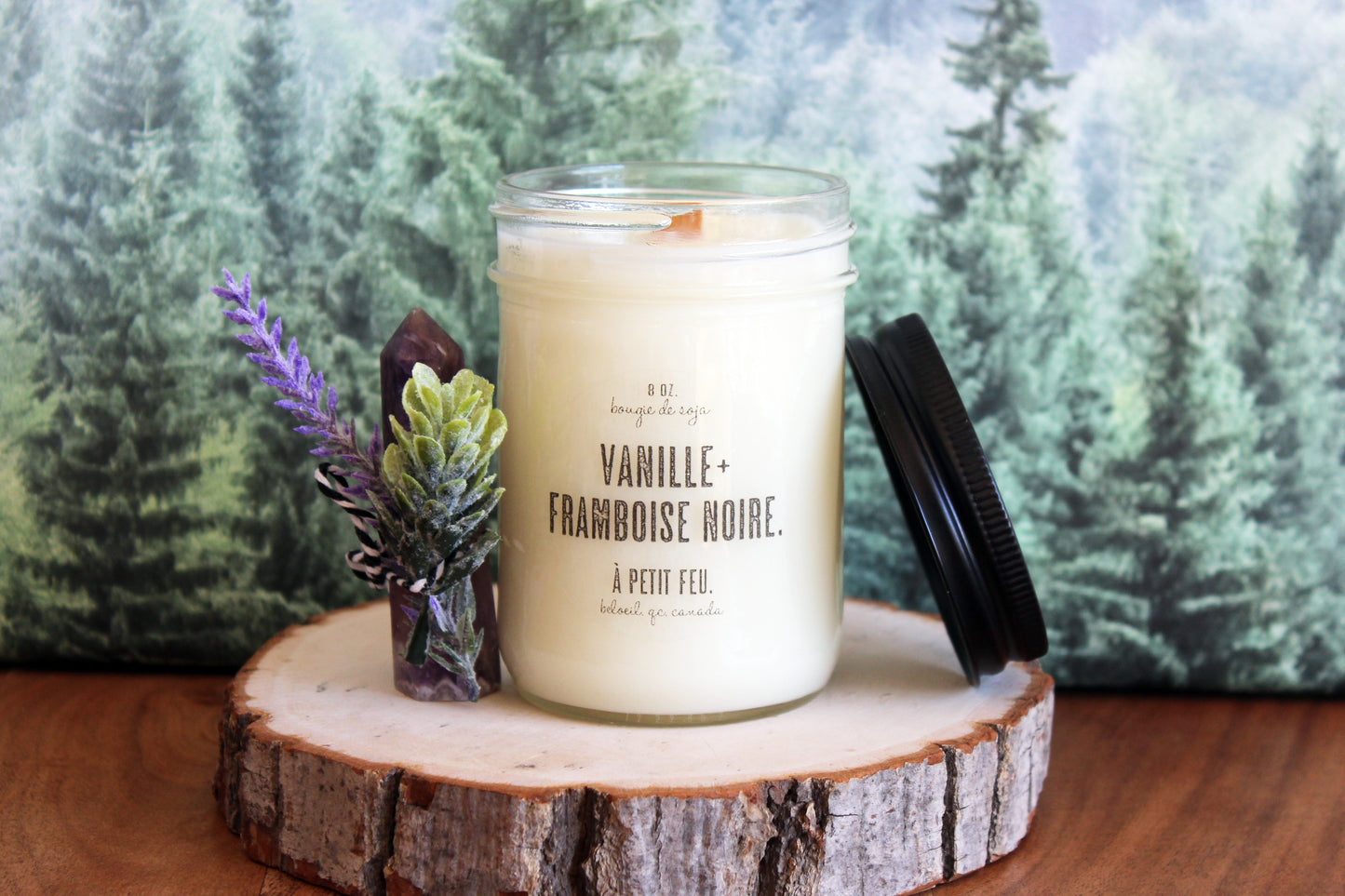 VANILLA + BLACK RASPBERRY.